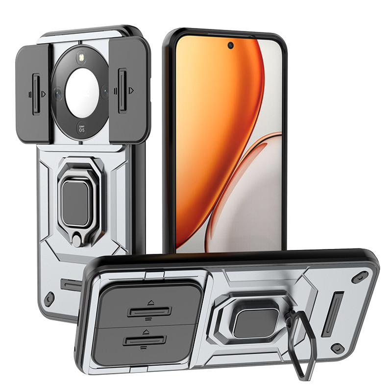 สําหรับ Honor X9D X9C X9A X9B X9C Smart สไลด์กล้องเลนส์ป้องกันแหวนแม่เหล็กผู้ถือเคสโทรศัพท์ป้องกันกล้องกันกระแทกซิลิโคนแข็งฝาครอบ