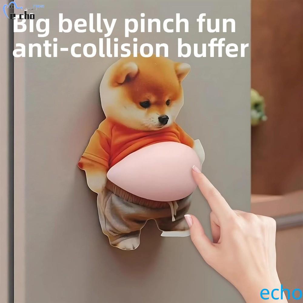PIVOT 3D Soft Belly Cat สติกเกอร์,ตลก Self-Adhesive Inu สุนัขเคสโทรศัพท์ตกแต่ง,อวบซิลิโคนกันน้ํา Squeezeable สัตว์แล็ปท็อป Decal เด็กวันเกิด Party