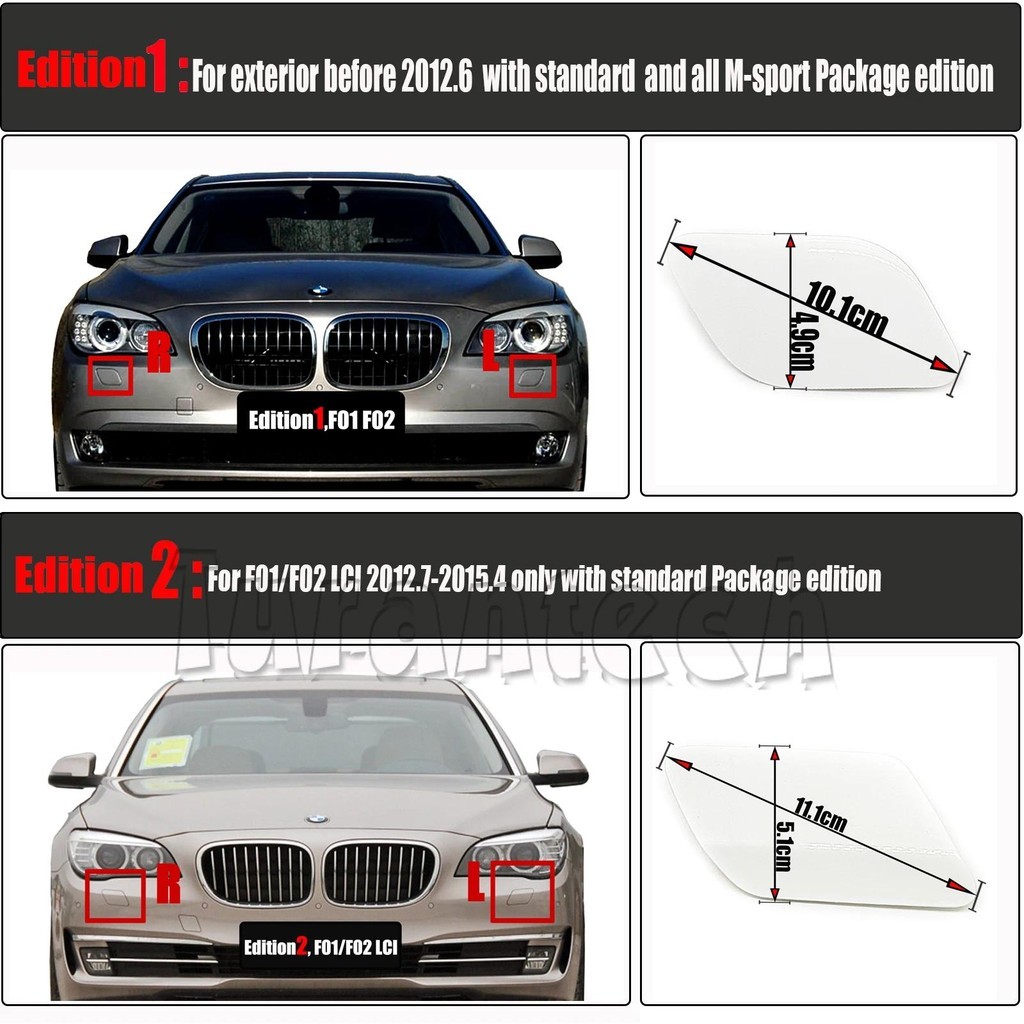 ฝาครอบเครื่องซักผ้าไฟหน้าสําหรับ 09-15 BMW 7 F01 F02 Fit 740i 740LdX 740Li 750iX 750Li 760Li ALPINA 