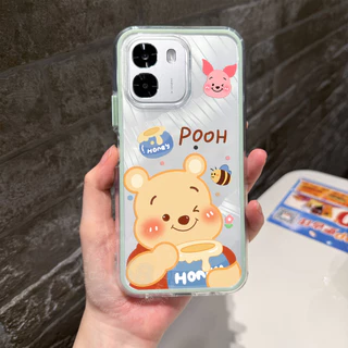 เคส OPPO A6 Pro 5G เคส OPPO A6S 5G A6C A6X A6t Pro เคสน่ารักลายการ์ตูนน้องหมีวินนี่ใส เคสเจลใสกันกระแทก เคสเกราะ 2 in 1 เคสใสหนาป้องกันการตก