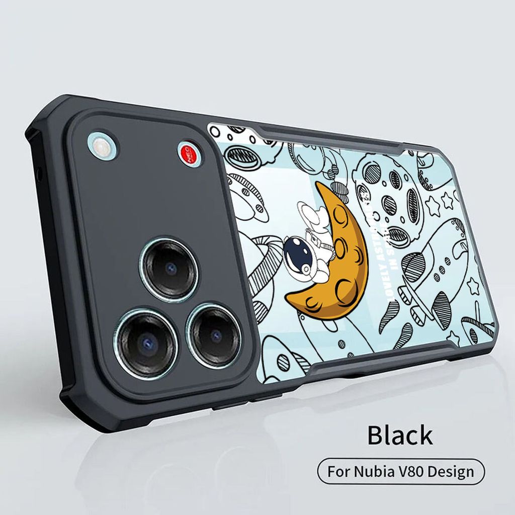 อะคริลิคเคสโทรศัพท์สําหรับ Hotwav A17 Pro Max กรณีหรูหรา Ultrathin กรอบสีดํา Drop-Proof Scratch Proo