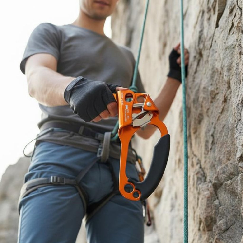High Strength Hand Ascender Ergonomic Grip Rope Ascender Clamp Simple Operation สําหรับ Arborists