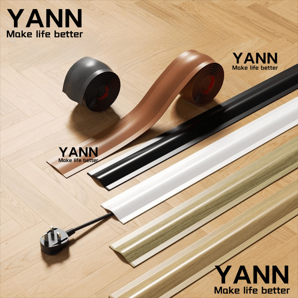 YANN ฝาครอบสายไฟ, 1 M/2 M ฝาครอบสายไฟ PVC, คุณภาพสูง Self-Adhesive Cable Management สายไฟยืดหยุ่น Hider Home