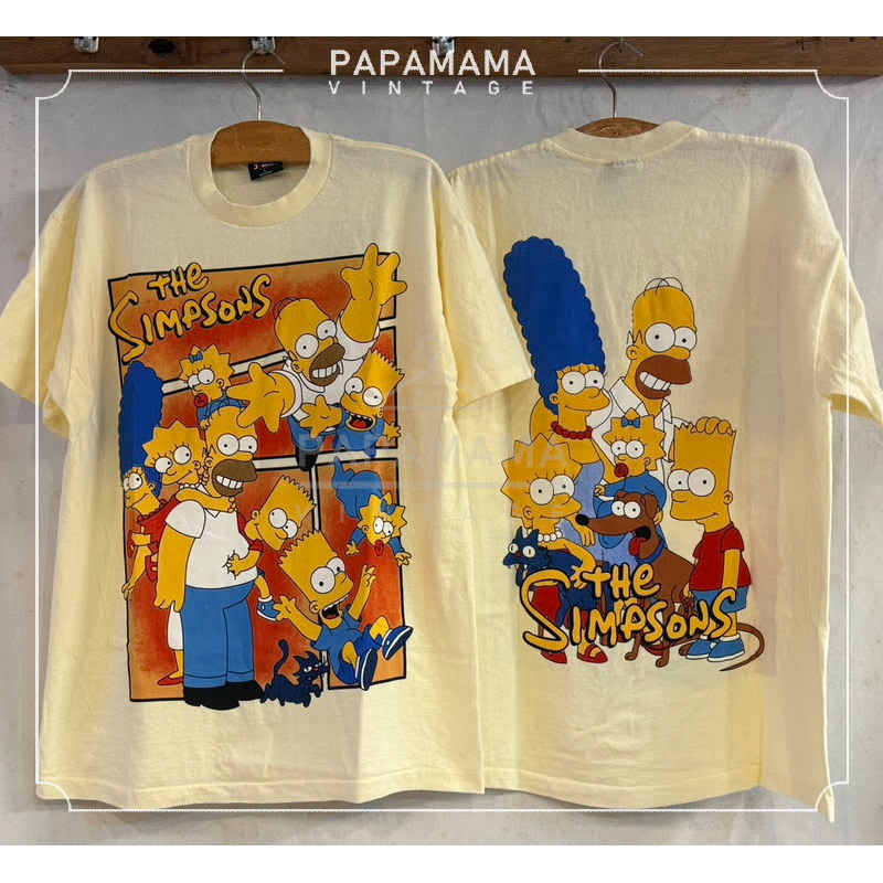 [ ล้านเสื้อ ] SIMPSONS The Simpsons Family tag JUNKFOOD USA เสื้อวินเทจ เสื้อการ์ตูนตำนาน