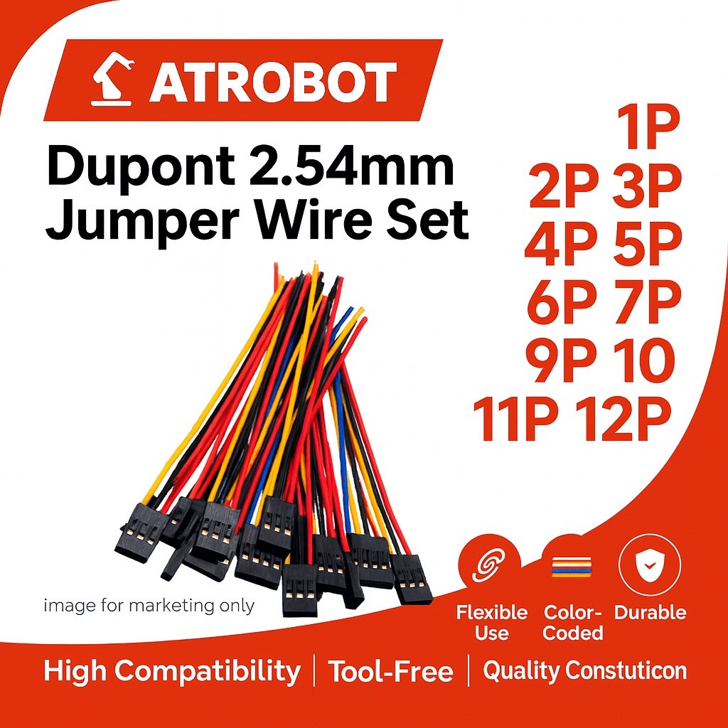 Dupont 2.54mm สายจัมเปอร์ 26AWG UL1007 ช/ญ/ญ-100/200/300มม. สำหรับ Breadboard Arduino (MM/PM/PP)
