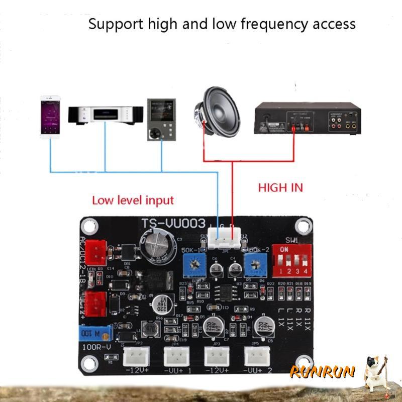 RUNN VU Meter Driver Board ปรับ VU Meter Driver Panel Backlight ความถี่ต่ํา Pass แผงโมดูลอุปกรณ์เสริ