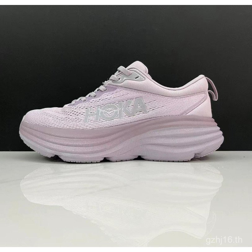 รองเท้าวิ่ง Ultra Light H-0-KA แบบ wide fit Bondi 8 สีดำ เหมาะสำหรับทั้งผู้ชายและผู้หญิง