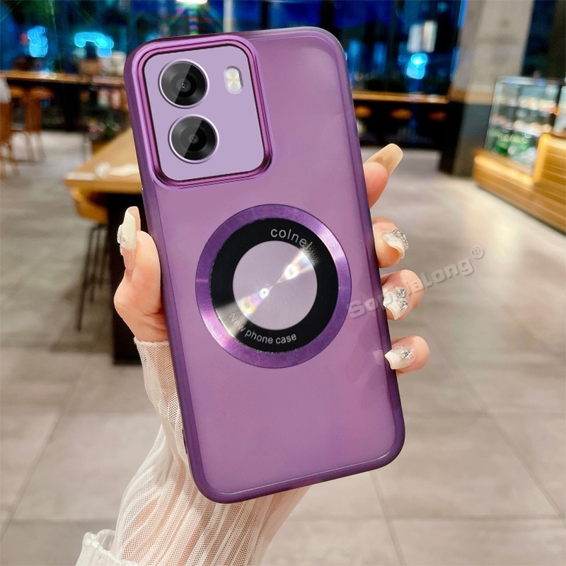 แฟชั่นสีลูกกวาด Soft Clear Cases สําหรับ OPPO A6X CPH2819 CPH2823 พร้อมตัวป้องกันกล้อง Maha Mirror M