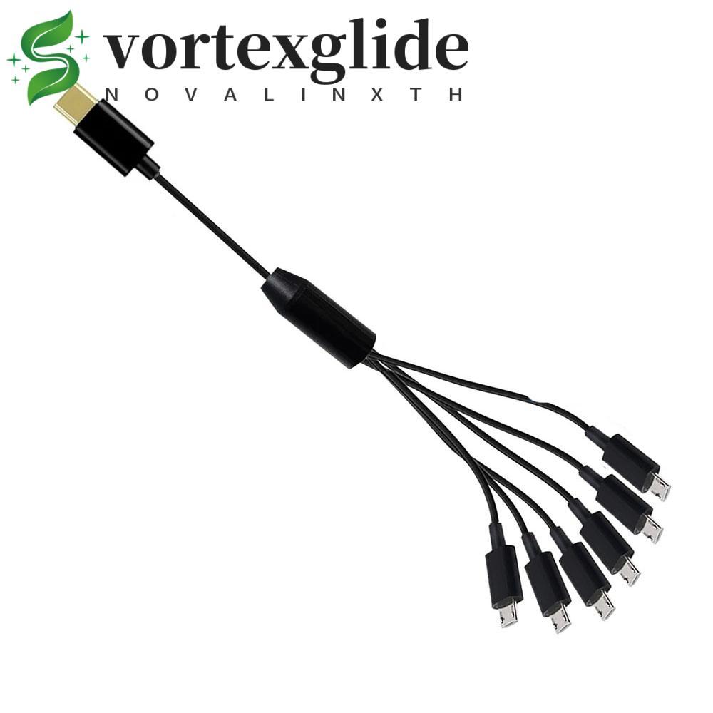 VORTEXGLIDE สายแยก USB C, 6 in 1 Type-C Micro-USB Multi USB C To USB C สายโทรศัพท์มือถือ 50cm8150cm 