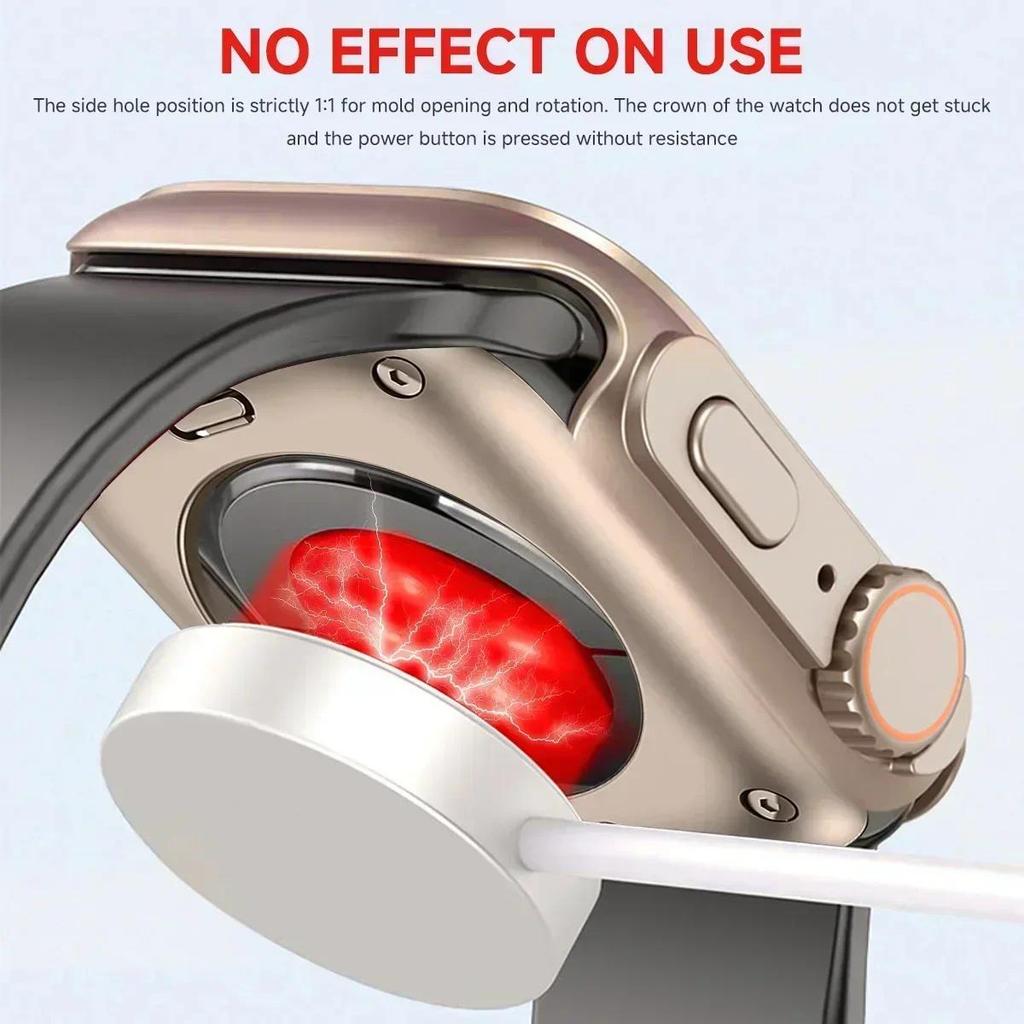 เปลี่ยนเป็นเคส พีซี แบบแข็งเป็นพิเศษ + สายรัดซิลิโคนเข้ากันได้สําหรับ แอปเปิล ดู 46 มม. 42 มม. 45 มม. 44 มม. 40 มม. 41 มม. 11 10 9 8 7 6 กับ - รูปที่ 5