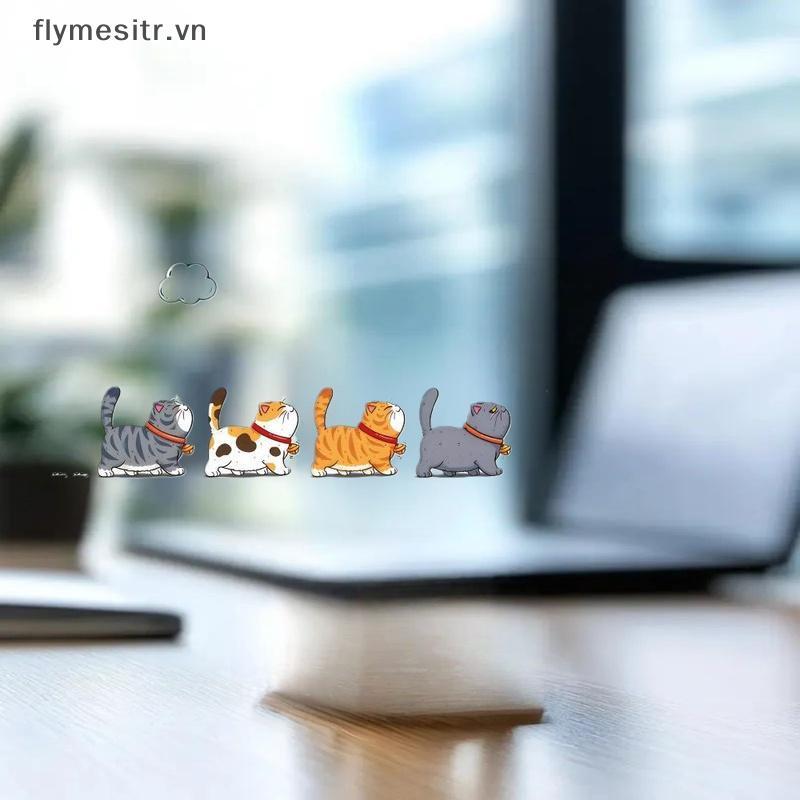 FF สติ๊กเกอร์ติดผนังแมว Self กาวเด็ก Wall Decals ศิลปะภาพจิตรกรรมฝาผนังสําหรับห้องนั่งเล่นการ์ตูนห้อ