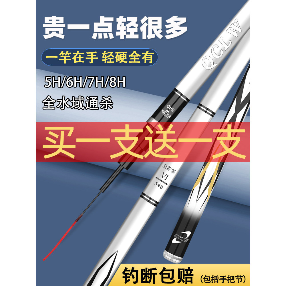 เบ็ดตกปลาคาร์บอนไฟเบอร์แบบ.Ultra Light และ Super Hard Qianchuan Genesis 8H19 จากไต้หวัน