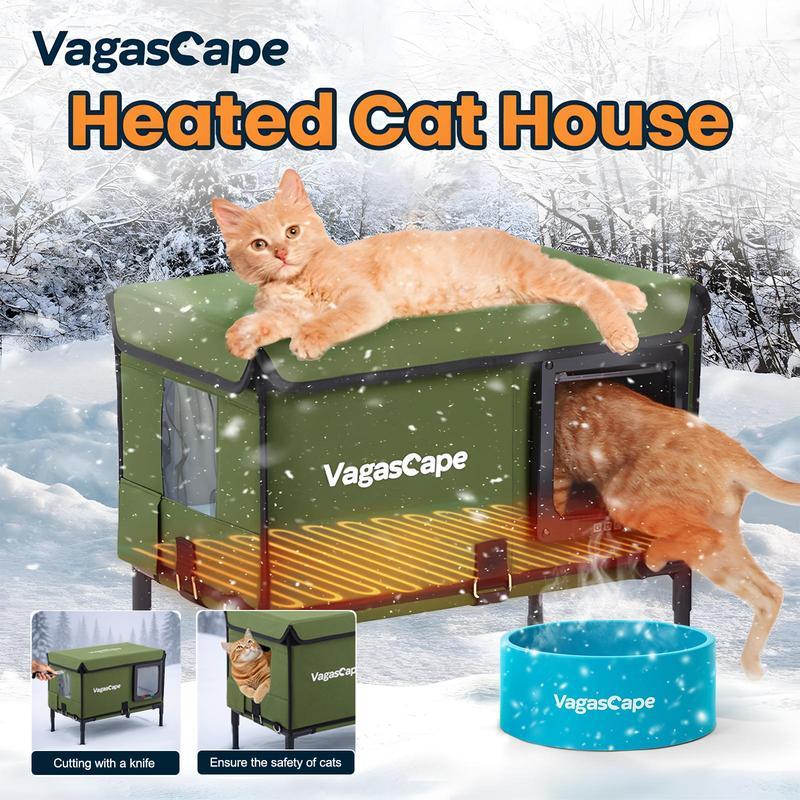 VagascapeHeatedOutdoorHouse, HeatedBottle,Thermostat&Overheat Protection withAutoShutoff,Warmsin~3s&