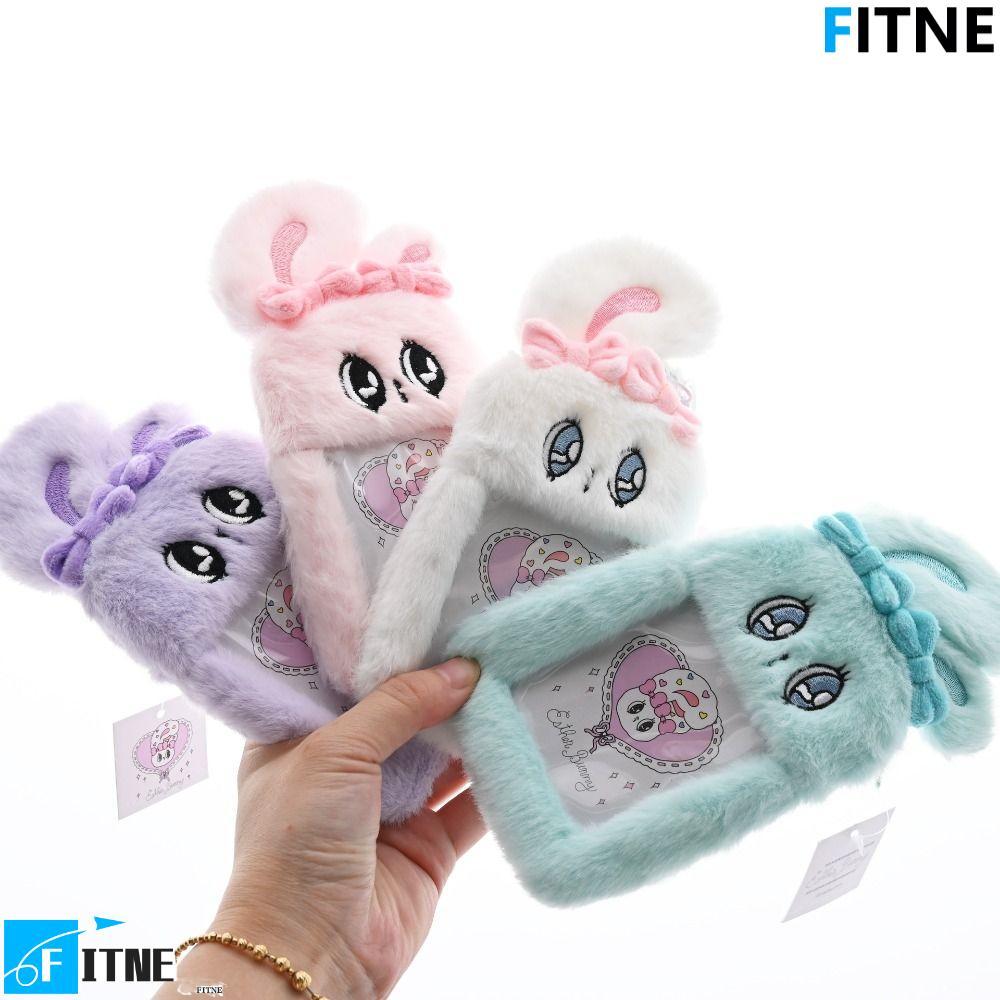 FITNE ตุ๊กตา Esther Bunny ตุ๊กตาตุ๊กตา, สร้อยคอมุกโบว์ ปกการ์ด Esther Bunny, การ์ตูน Comfy Fluffy So