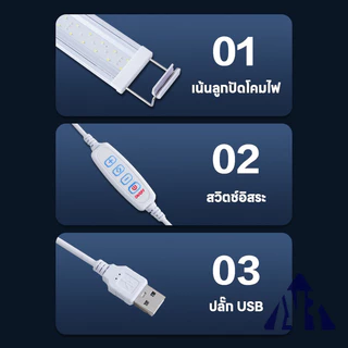 3สี ไฟตู้ปลา Led พืชน้ำ แสง โคมไฟตู้ปลา RGB ไฟตู้ปลา ตู้ปลาled Aquarium Light ไฟติดตู้ปลา ไฟไม้น้ํา โคมไฟ ตู้ปลา