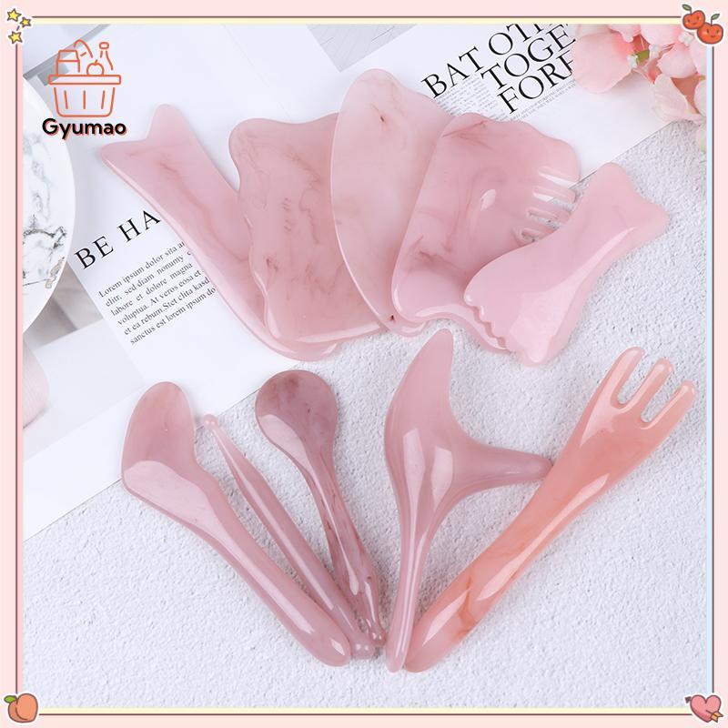 mGUMO หยกธรรมชาติ GuaSha Massage Face Tool Gua Sha Board รูปที่ 2