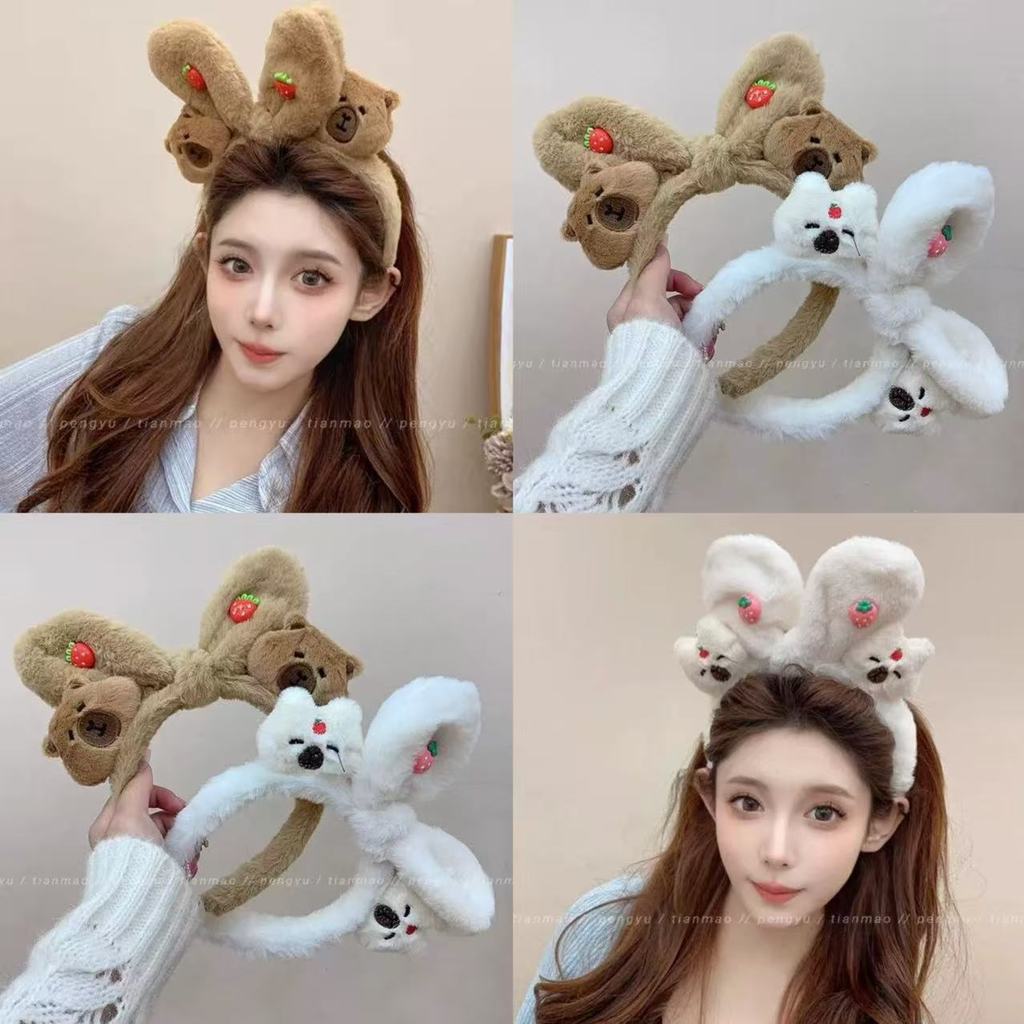 2026 ที่คาดผมหูกระต่ายลายการ์ตูนตุ๊กตาคุณภาพสูงน่ารักใหม่สําหรับผู้หญิงที่คาดผมล้างหน้าระดับไฮเอนด์