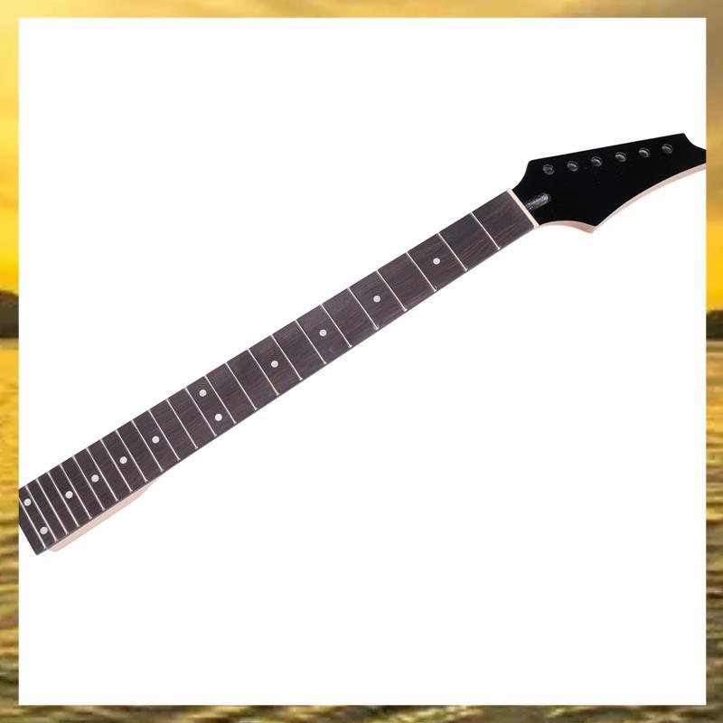 (PTL)24 Frets เปลี่ยนใหม่ Maple คอ Rosewood Fretboard Fingerboard สําหรับกีตาร์ไฟฟ้าสีดํา