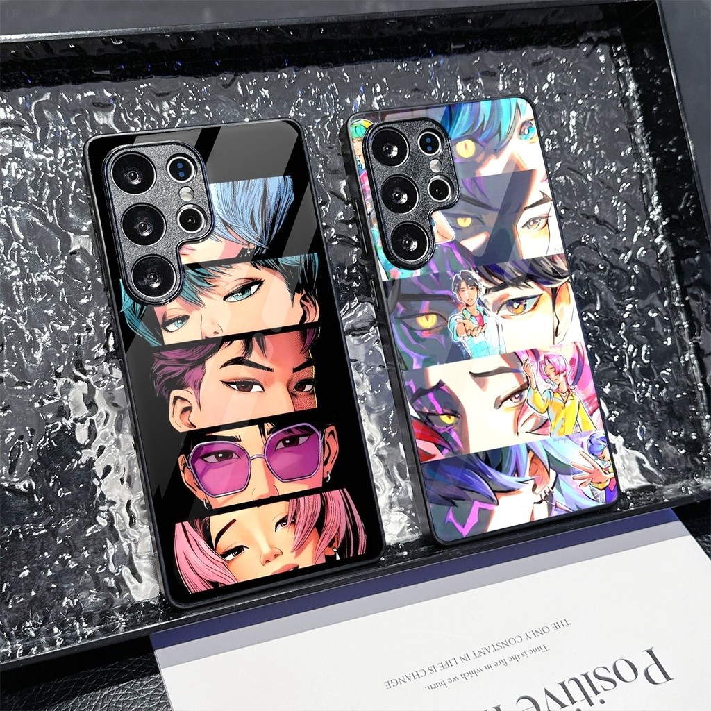Saja Boys 03 แก้วเคสโทรศัพท์สําหรับ Samsung Galaxy S22 S23 S24 S25 Ultra Plus S24FE S25FE M15 M16 M2