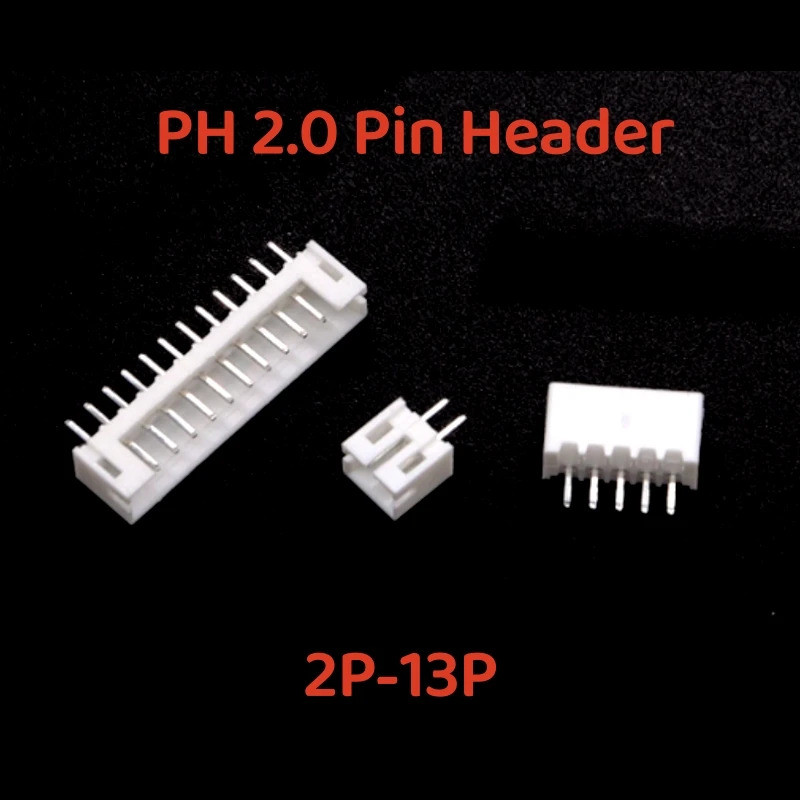 50pcs JST PH 2.0 2P 3P 4P 5P 6P 7P 8P 9P 10P 11P 12 pin Header 2.0 มม.ชายวัสดุ PH2.0 มม.ตัวเชื่อมต่อ