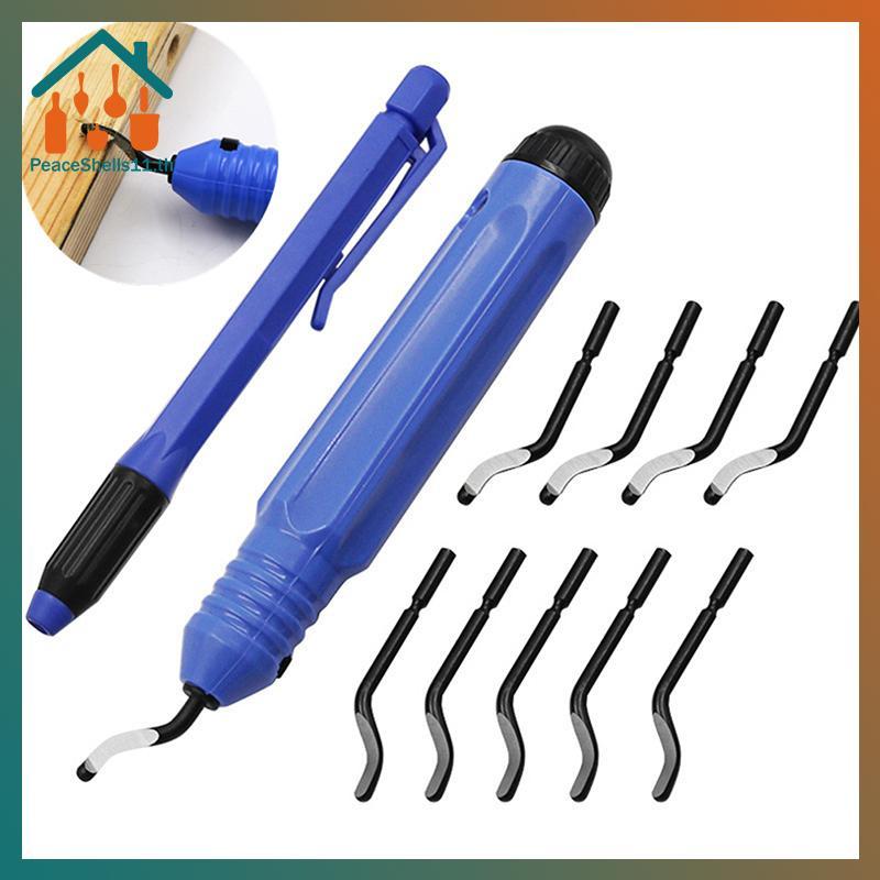 PeaceShells Hand Deburring และตัดมีด Scraper NB1100 Edger Chamfering และ Trimming เครื่องมือ Rotary Deburr ใบมีดชุดเหล็ก ทองแดง อลูมิเนียม ไม้และพลาสติก TH