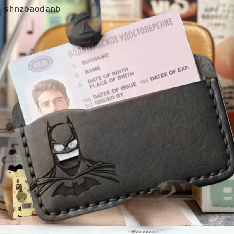 [SHNZFF] Slim Leather Bat Wallet Credit ID Card Holder Purse Money Case Cover With Super Hero Mask F