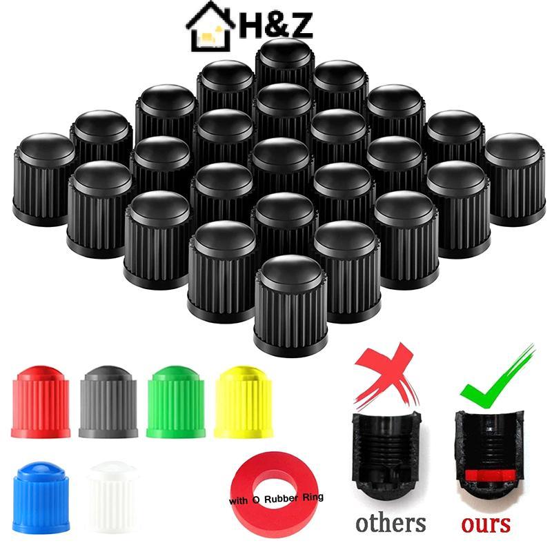 H & Z 10PCS รถรถจักรยานยนต์จักรยาน Universal รถวาล์วพลาสติกล้อยาง Air Stem ฝาครอบฝุ่น Tyre วาล์วหมวก