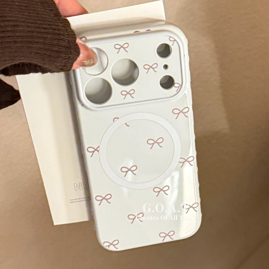 GOAT Sea Blue Magnetic Absorption Brown Crushing + สีน้ําตาลสีฟ้า Knots ปลอกสําหรับ iPhone 17 PRO MAX iPhone 17 16 11 15 14 13 12 PRO MAX Anti-Fall ป้องกันปกหลัง - รูปที่ 3