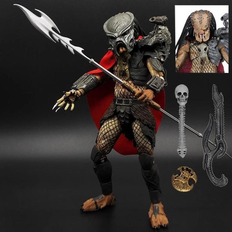 Predator Figure Model Alien Dog Elder Elder Elfa Mask Scar Action Figure Predator NECAy
