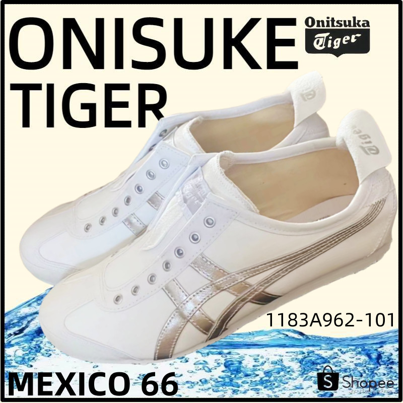 Onitsuka Tiger MEXICO 66 รองเท้าผ้าใบ 1183A962-101 💕ใหม่ล่าสุด💕