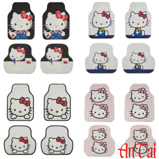 พรมรถยนต์4pcs วัสดุ PVC กันลื่นทนต่อการสึกหรอ กันน้ำกันฝุ่น …