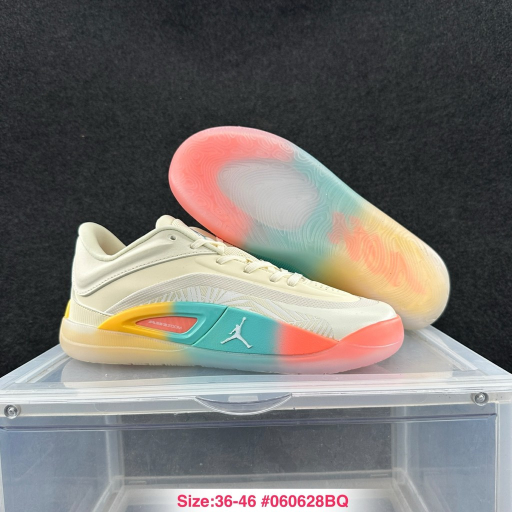 Original Jordan Zion 4 คุณภาพสูง สำหรับเล่นบาสเก็ตบอลกลางแจ้ง กันลื่นและลดแรงกระแทก ระบายอากาศได้ดี