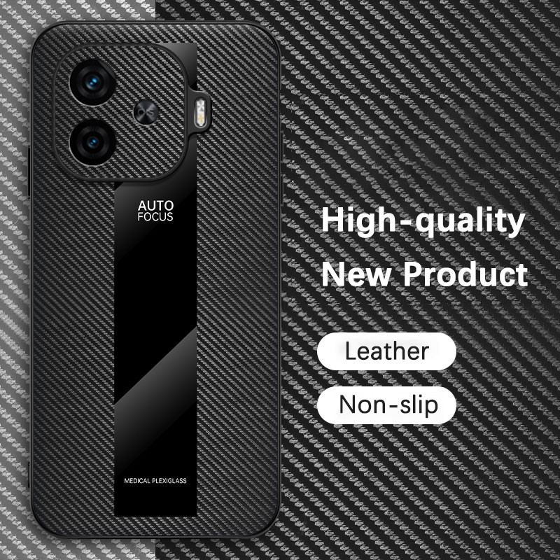 ปลอกสําหรับ vivo iQOO Z9 (จีน) 5G iQ00 iQOOZ9 V2361A เคสโทรศัพท์หนังอะคริลิคคาร์บอนไฟเบอร์ขอบนุ่มป้อ