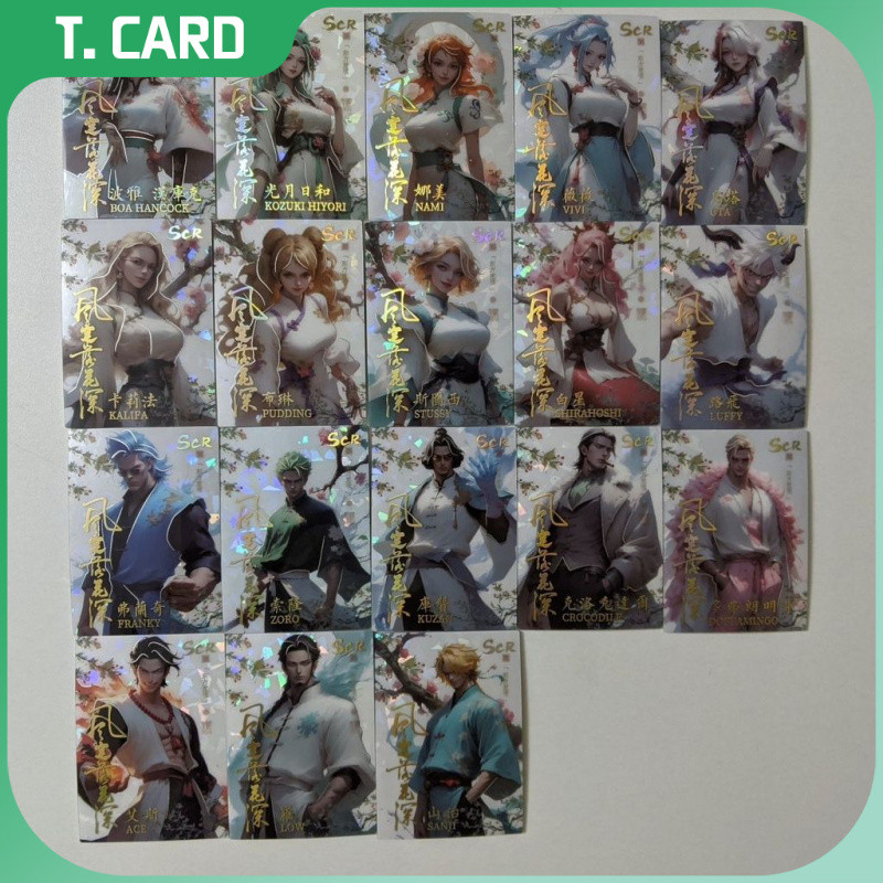 Oriental Artistic Conception One Piece SCR A ชุดการ์ดวันพีซ 18 ใบ การ์ดสะสมการ์ดวันพีซ