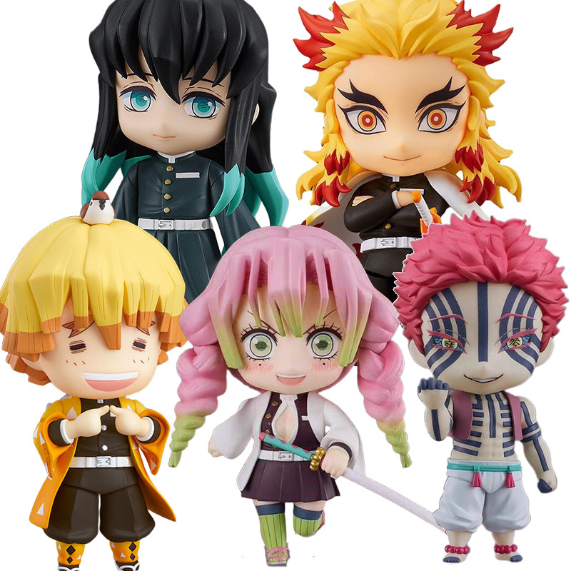 Nendoroid Demon Slayer Action Figure Akaza Tokitou Muichirou ของเล่นโมเดลข้อต่อที่สามารถเคลื่อนย้ายไ