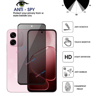 2in1 ป้องกันหน้าจอสําหรับ Oppo A6 5G 4G Global Version ความเป็นส่วนตัวกระจกนิรภัยเลนส์กล้อง Soft Fibre ฟิล์มแก้วไม่มีลายนิ้วมือปลดล็อคฟังก์ชั่น