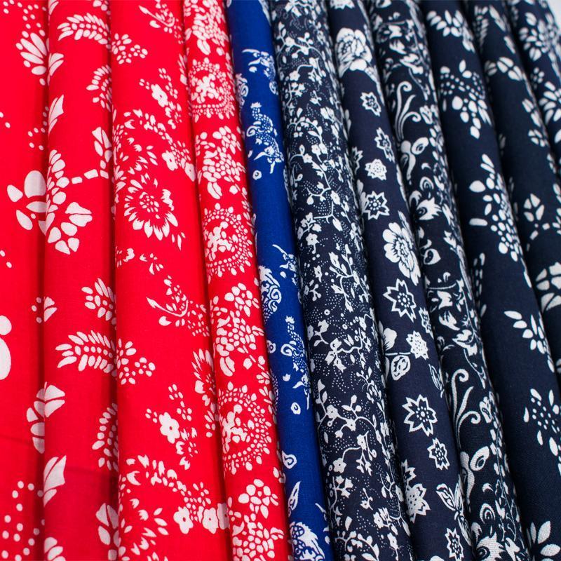 新款印花新款纯棉黑料手工棉白料蓝花青花布中中中中中国中大布风桌布帘Wuzhen สีฟ้าพิมพ์ผ้าทําด้วยมือผ้าฝ้ายแท้ผ้าบาติกผ้า tjkl20251229