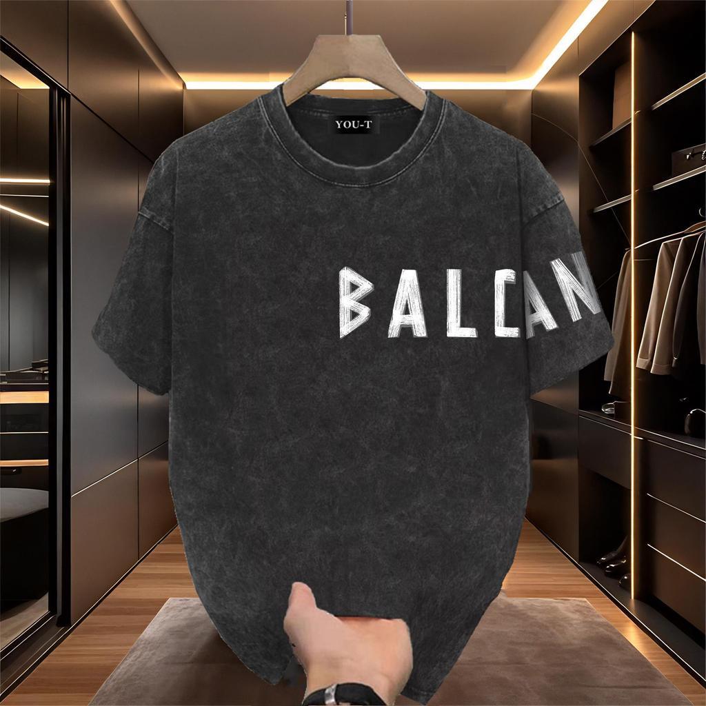 Sea.Tee [COD] เสื้อยืด oversize cotton100% เสื้อแฟชั่น คอกลม แขนสั้น พิมพ์ลาย 'BALGA' สไตล์ลำลอง ใส่สบาย S-3XL