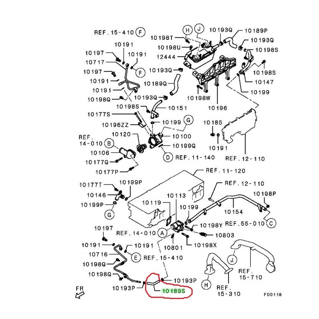 ท่อยางข้างเครื่อง MITSUBISHI TRITON 3.2 2006- TRITON PLUS 2015- PAJERO SHOGUN PAJERO SPORT 4M41 3.2