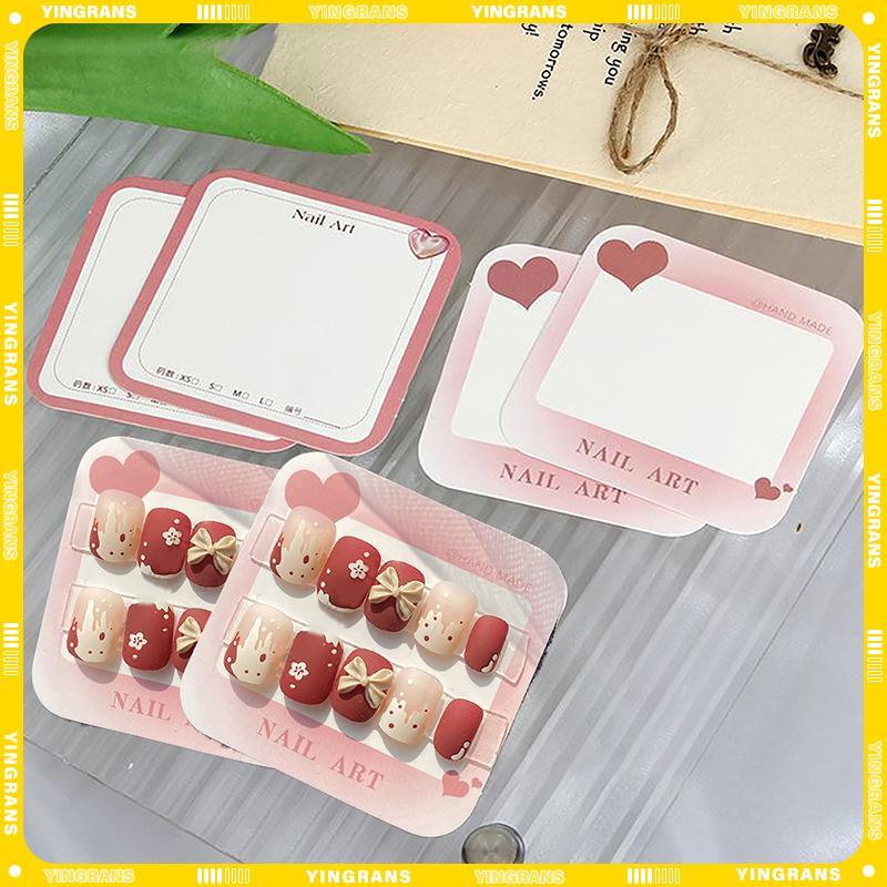 [yingrans] 20/50 แผ่น 6.5x6.3 ซม.เล็บบรรจุกระดาษแข็ง Handmade เล็บปลอมออกแบบ Swatch แสดงการ์ดเล็บจอแสดงผลเล็บเล็บ Propfie TH - รูปที่ 5