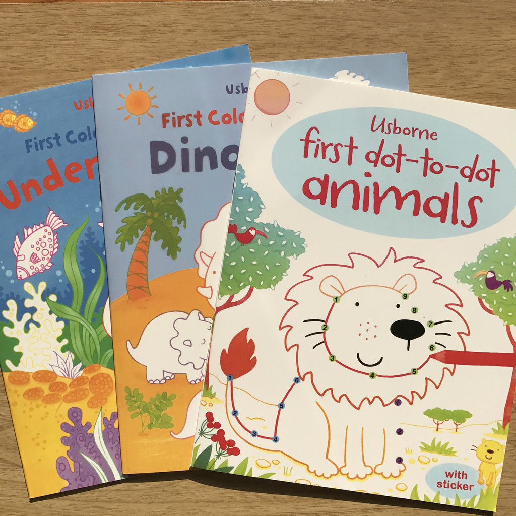 Usborne Color Book Children English Sticker Coloring Book Coloring Painting Graffiti Picture Book Us