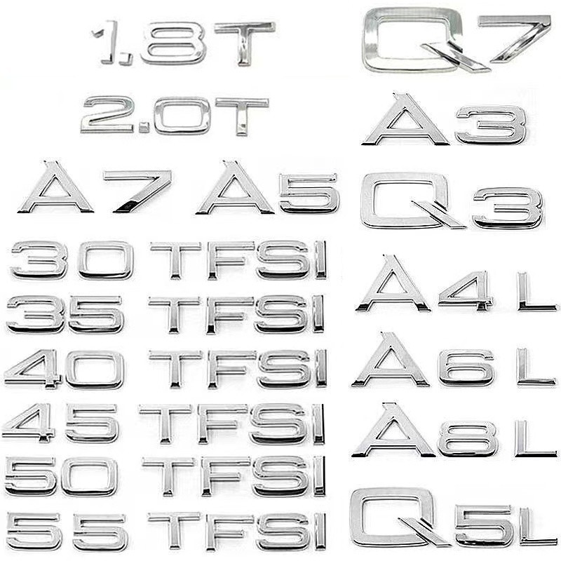 3D ABS เดิมสําหรับ Audi A3 A4 A5 A6 A7 A8 Q3 Q5 Q7 Q8 A4L A6L A8L Q5L 1.8T 2.0T 3.0T V6T V8T 30S สัญ