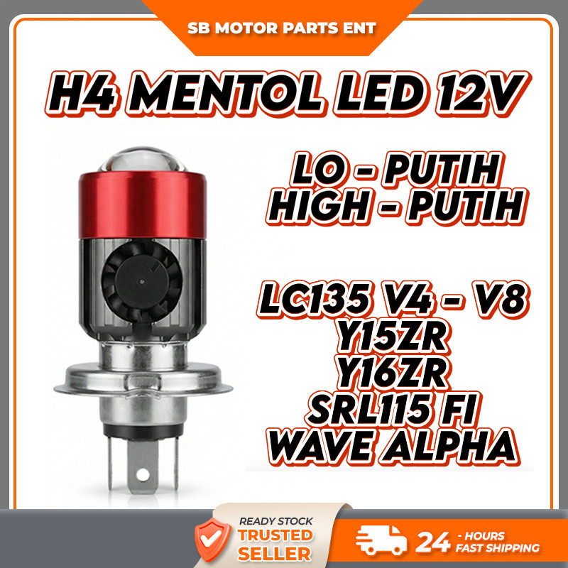 H4 หลอดไฟ LED Y15ZR LC135 V4 V5 V6 FZ150 DASH ใหม่ WAVE110 หลอดไฟ LED LC135 MENTOL DEPAN Y15 LC H4 M