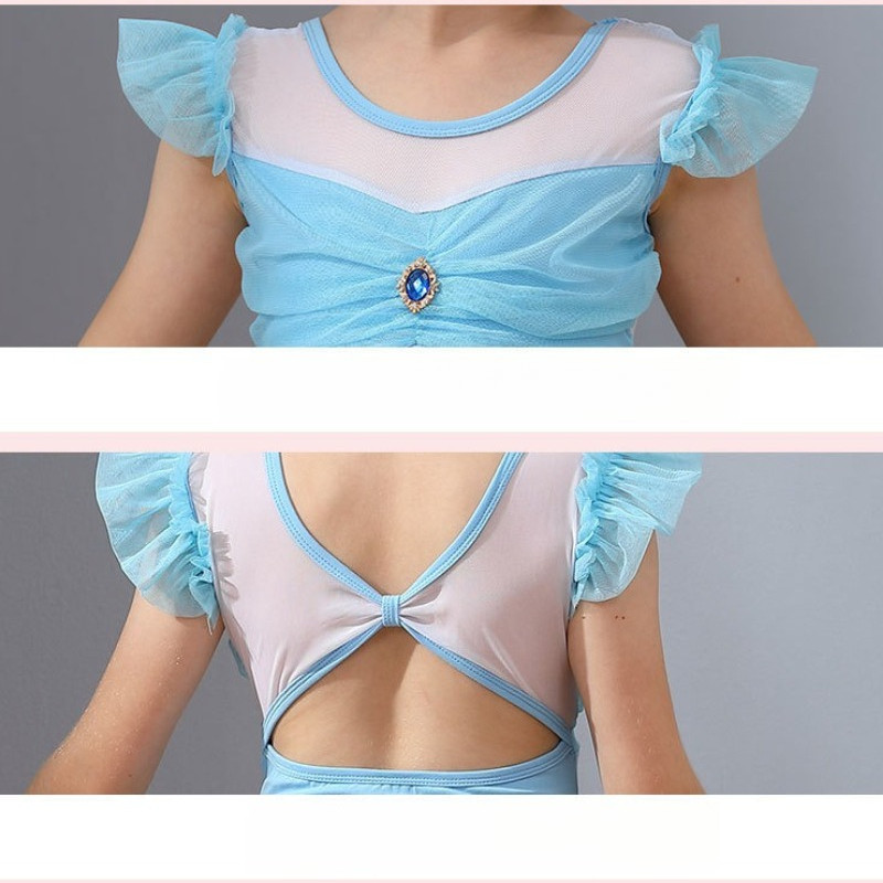 ชุดเต้นรำสำหรับเด็กฤดูร้อน แบบครึ่งแขน สไตล์เจ้าหญิง - รูปที่ 2