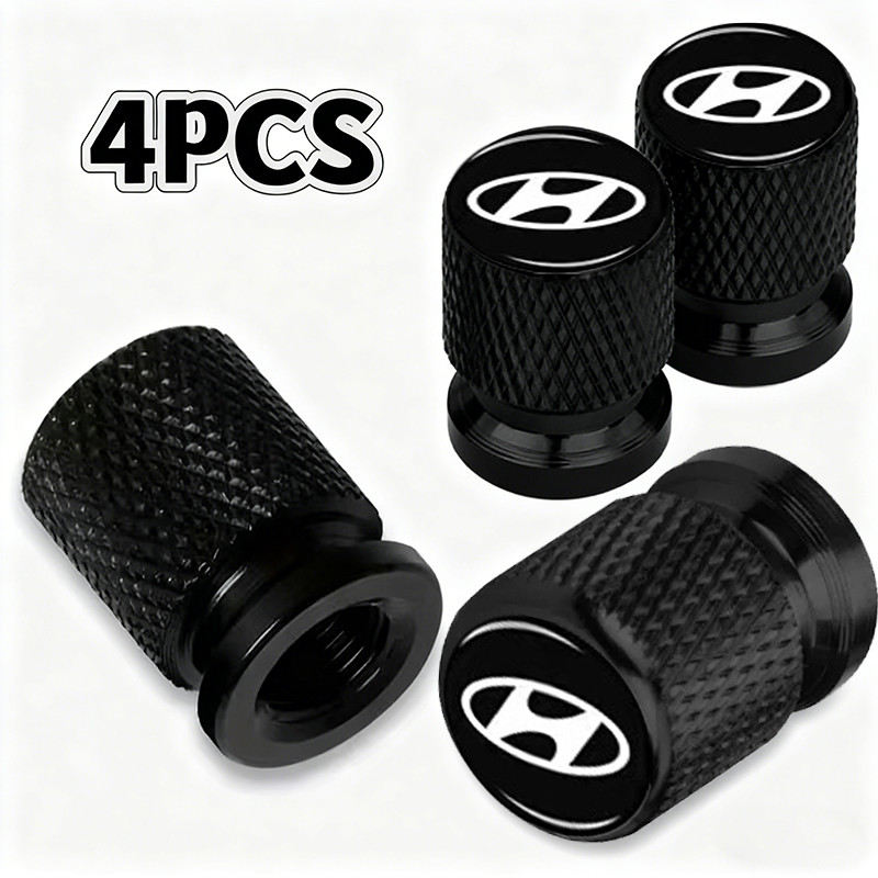 [📣ส่งไว มีCOD] Hyundai/ฮุนได จุกปิดลมยาง อลูมิเนียม จุ๊บลม 4ชิ้น จุกลม car tire valve