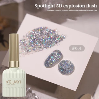 สีเจล XEIJAYI 15ml โทนสีกลิตเตอร์แฟลช Glitter flash 5D