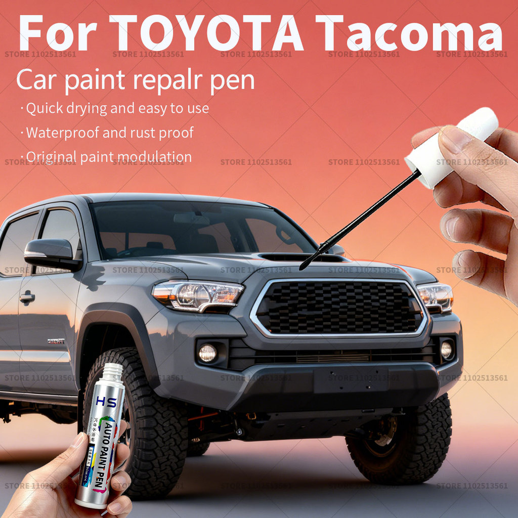 สําหรับTOYOTA Tacomaรถซ่อมสีปากกาTouch Up Scratch Remover DIYอุปกรณ์รถยนต์สีขาวW09 สีดําสีแดง 3H7 สี