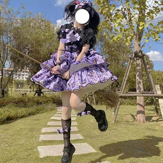 Full Black Cat Irina Three-Segment กระโปรง Lolita jsk Lolita Dress/H1.4