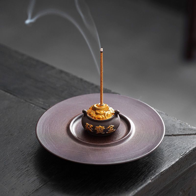 New Product#Ceramic Treasure Bowl Incense Burner for Home Indoor Incense Holder Incense Stand Incens