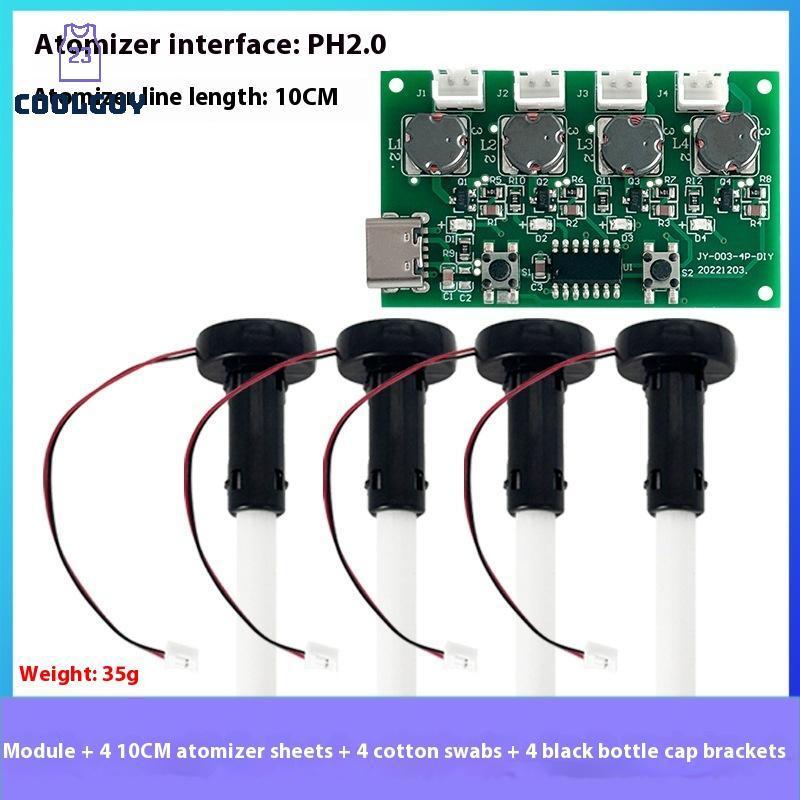 [YLSW] ชุด DIY เครื่องทําความชื้น USB 4 สเปรย์พร้อมเครื่องทําหมอกและแผงวงจรไดรเวอร์ TH